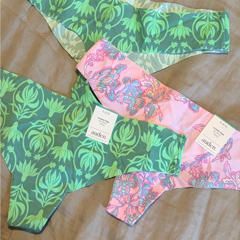 Auden Vibrant Green and Pink Floral Lingerie Set